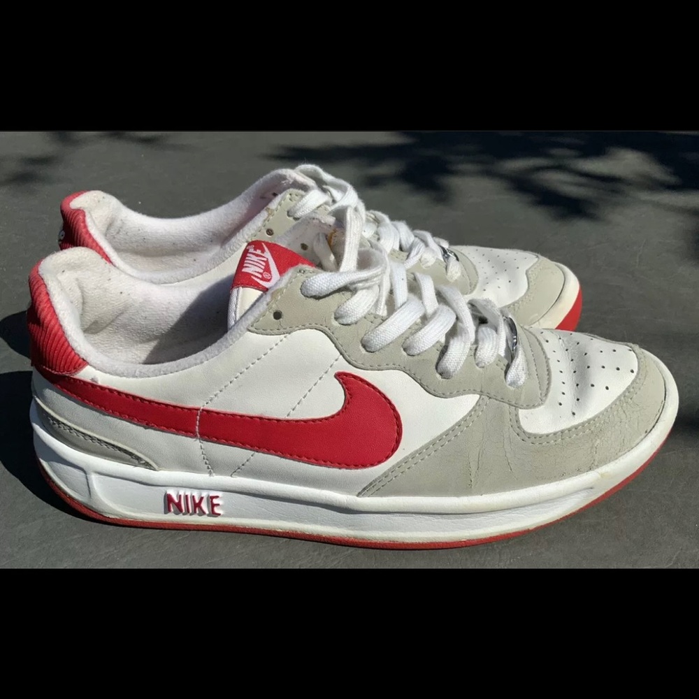 Nike Ace 83 White Red Sneaker RARE Women's Size 11 US